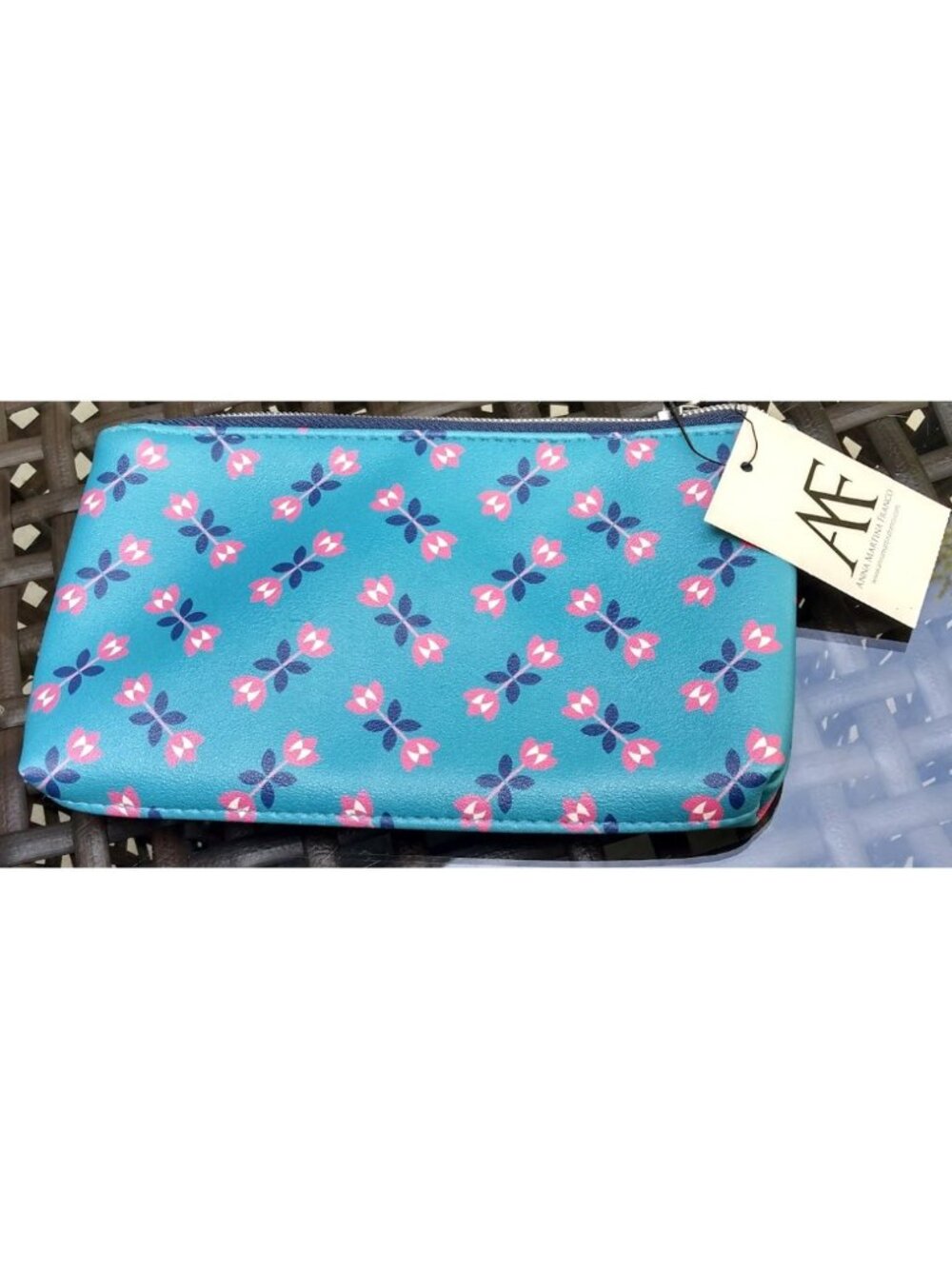 Anna Martina Franco Zippered Cosmetic Bag